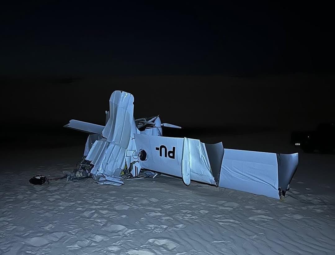 Aeronave ficou completamente destruída